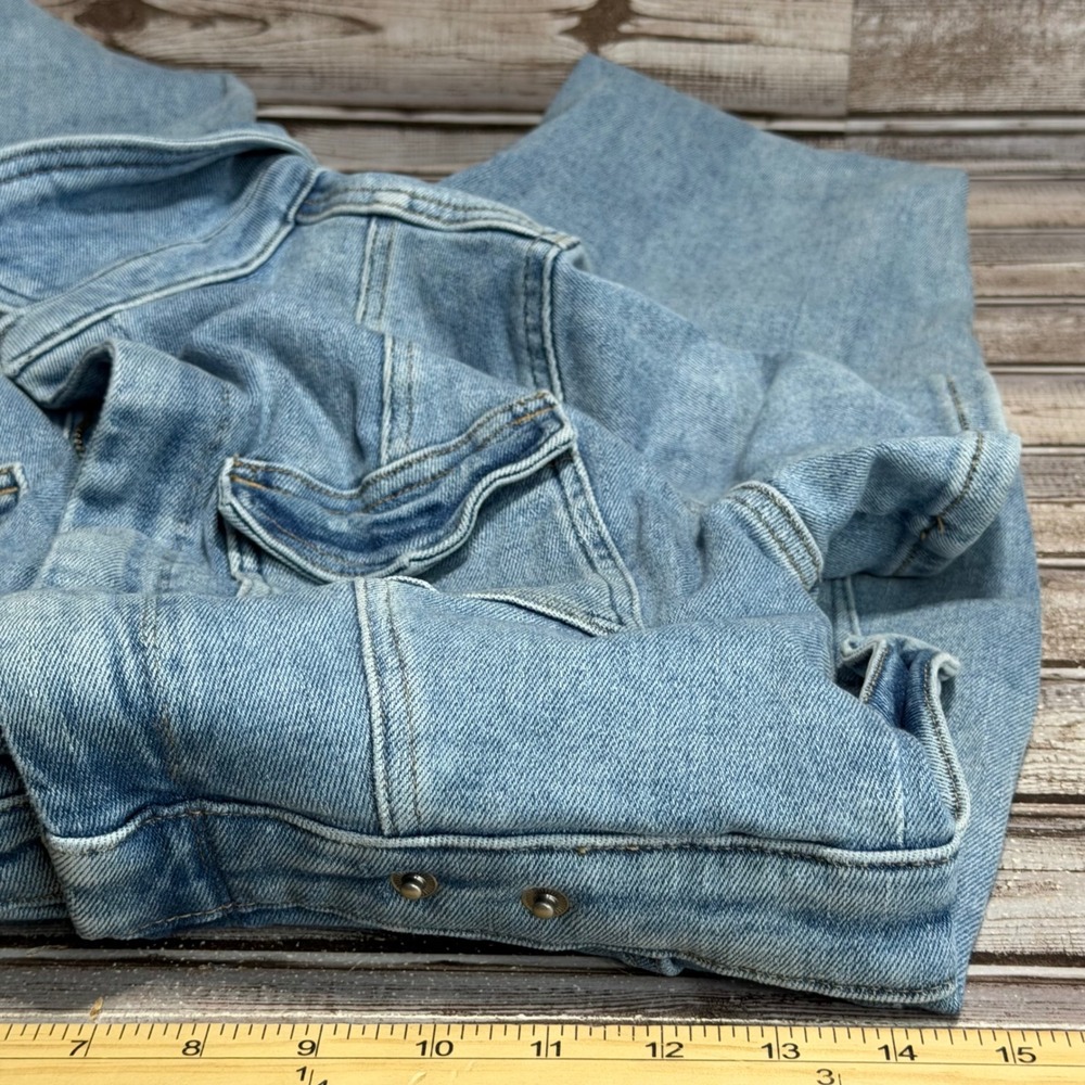 Good American Denim Jumpsuit Women Size L Blue Short Sleeve Utility Boiler Suit - Picture 6 of 7